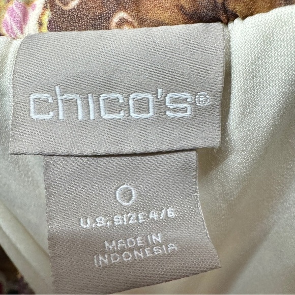 Chico’s Chiffon Floral Brown Purple Maxi Skirt Size 0 (US 4-6) - Picture 12 of 13